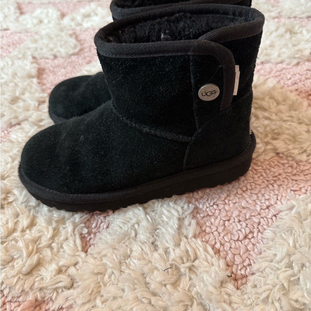 UGG Black Shearling Boots- Kids